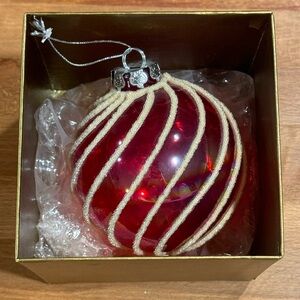 Vintage Iridescent Blown Glass Christmas Ornament